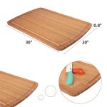 Extra Large Bamboo Cutting Board for Kitchen - Largest Wooden Butcher Block for Turkey, Meat, Vegetables, BBQ - 30 x 20 Inch - Over the Stove Cutting Board with Juice - Image 3