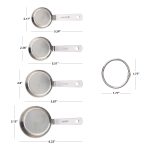 Mainstays Kitchen Stainless Steel 4-Piece Nesting Measuring Cups - Image 4