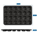 Mainstays 24 Cavity Mini Muffin Pan, Non-Stick Bakeware,1.8 inch Diameter Cups,Gray,Carbon Steel - Image 4