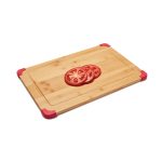 Farberware 12X18 inch Thick Bamboo Wood Cutting Board with Non-Slip Red Corners - Image 3