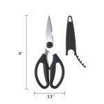Mainstays Black Handle Stainless Steel Multi-Purpose 8.6in Kitchen Shears - Image 3