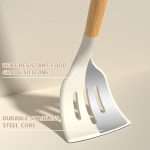 Kitchen Cooking Utensils Set, 33 pcs Non-stick Silicone Cooking Kitchen Utensils Spatula Set with Holder, Wooden Hand... - Image 2