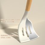 Kitchen Cooking Utensils Set, 33 pcs Non-stick Silicone Cooking Kitchen Utensils Spatula Set with Holder, Wooden Hand... - Image 2