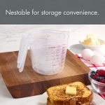 Mainstays 3-Piece Tapered Spout Nesting Plastic Measuring Cups Set, Clear - Image 6