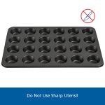 Mainstays 24 Cavity Mini Muffin Pan, Non-Stick Bakeware,1.8 inch Diameter Cups,Gray,Carbon Steel - Image 6