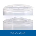 Mainstays 12 inch Clear Cake Carrier with 2pk 9 inch Gray Round Pans, Carbon Steel - Image 3