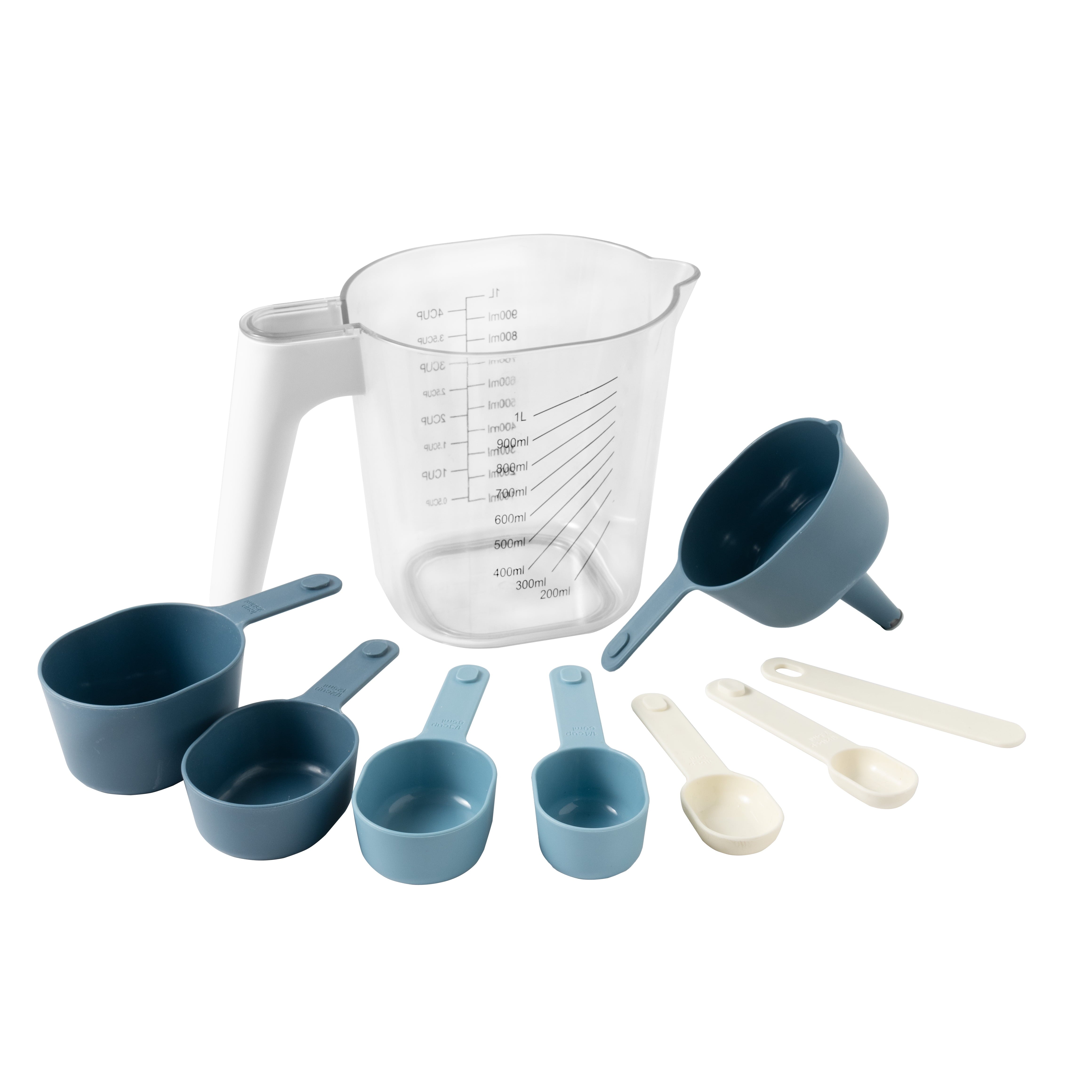 Mainstays-9-Piece-Measuring-Set-Kitchen-Tools-for-Cooking-7-48-L-Blue_f8da5a01-eadb-43d5-8f2b-eef16b1e59ba.caa3e562b2678ef704a302744d680f42 Mainstays 9-Piece Stackable Measuring Set Kitchen Tools for Cooking, 7.48" L, Blue
