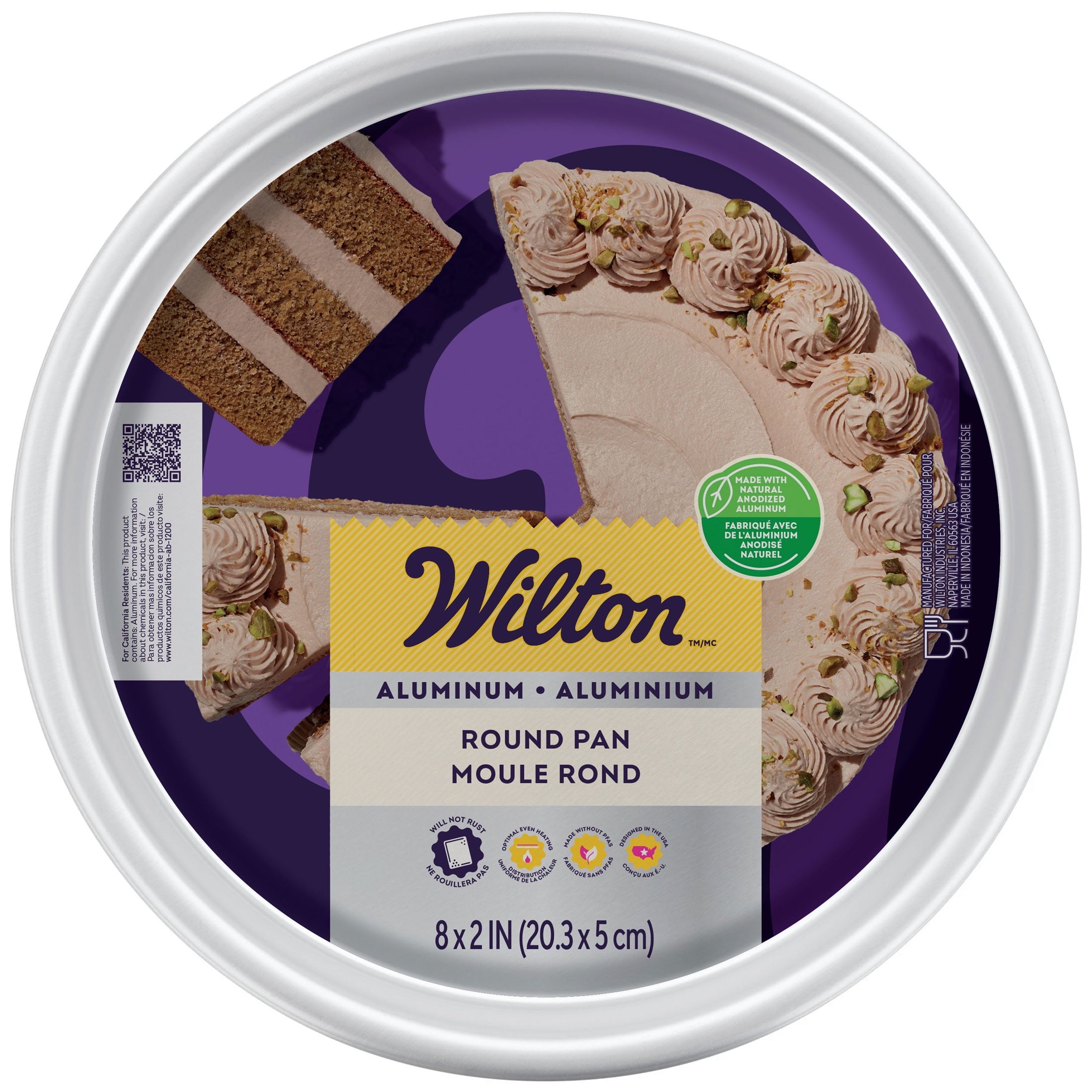 Wilton-Performance-Pans-Aluminum-Round-8-Inch-Cake-Pan_ad9ffb3a-d768-45f0-8078-84ce779f30e4.9975fdf2faceb2a328a2f69706722b00 Wilton Aluminum 8" Round Cake Pan 2" Depth Layer Cake Baking Pan, Packaging May Vary
