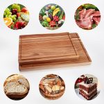 DYTesa Acacia Wood Cutting Board with Juice Groove, 24"x 18"x 1.2" Extra Large & Thick Butcher Block, Kitchen Chopping Board for Meat Veggies Fruit - Image 3