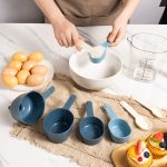 Mainstays 9-Piece Stackable Measuring Set Kitchen Tools for Cooking, 7.48" L, Blue - Image 6
